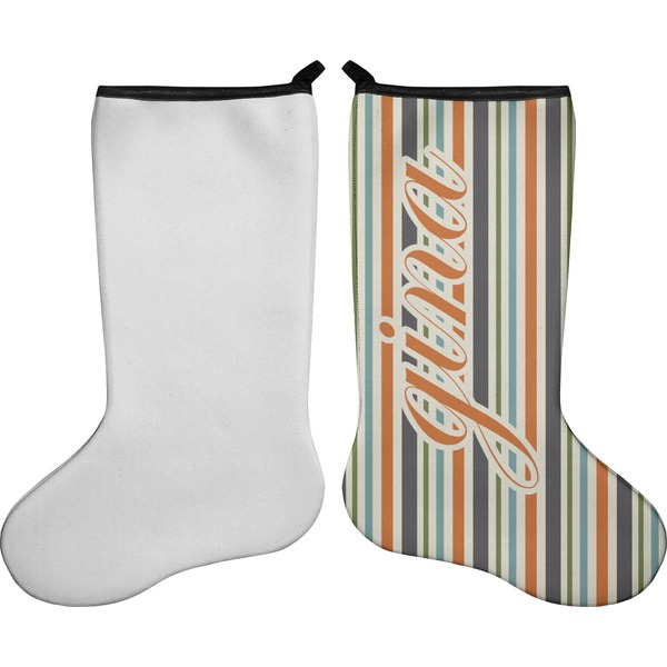 Orange & Blue Stripes Stocking - Single-Sided - Approval