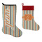 Orange & Blue Stripes Stockings - Side by Side compare