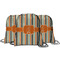 Orange & Blue Stripes String Backpack - MAIN