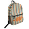 Orange & Blue Stripes Student Backpack (Personalized)