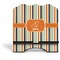Orange & Blue Stripes Stylized Tablet Stand - Front without iPad