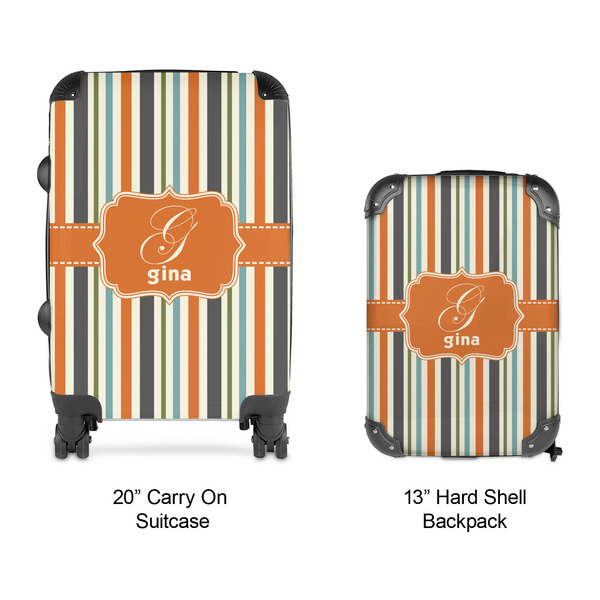 Orange & Blue Stripes Suitcase Set 4 - APPROVAL