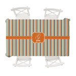 Orange & Blue Stripes Tablecloth - 58"x102" (Personalized)