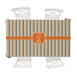 Orange & Blue Stripes Tablecloth - 58"x102" (Personalized)