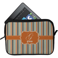 Orange & Blue Stripes Tablet Case / Sleeve (Personalized)