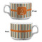 Orange & Blue Stripes Tea Cup - Single Apvl