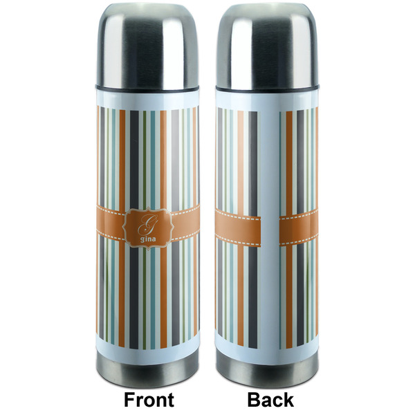 Orange & Blue Stripes Thermos - Apvl