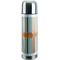Orange & Blue Stripes Stainless Steel Thermos (Personalized)