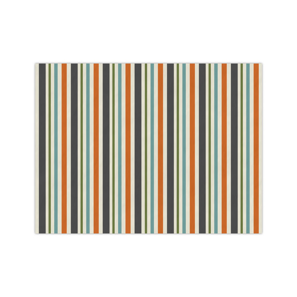 Custom Orange & Blue Stripes Tissue Paper Sheets - Medium - Heavyweight