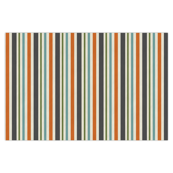Custom Orange & Blue Stripes Tissue Paper Sheets - X-Large - Heavyweight