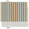 Orange & Blue Stripes Tissue Paper - Lightweight - Large - Front & Back