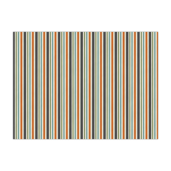 Custom Orange & Blue Stripes Tissue Paper Sheets