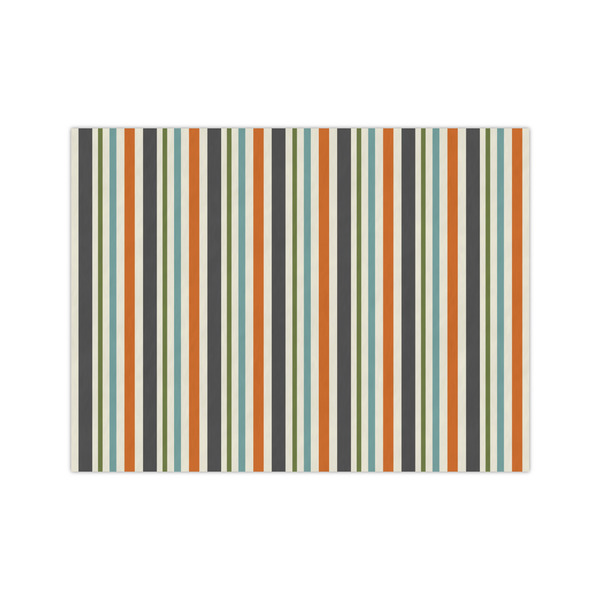 Custom Orange & Blue Stripes Medium Tissue Papers Sheets - Lightweight