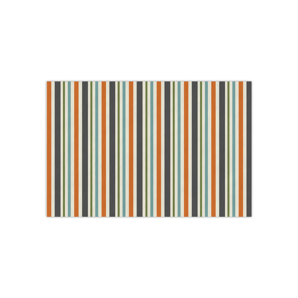Custom Orange & Blue Stripes Tissue Paper Sheets - Small - Lightweight