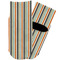 Orange & Blue Stripes Toddler Ankle Socks - Single Pair - Front and Back