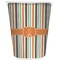Orange & Blue Stripes Waste Basket (White)