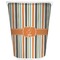Orange & Blue Stripes Waste Basket - Single Sided (White) (Personalized)