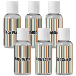 Orange & Blue Stripes Travel Bottles (Personalized)