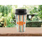Orange & Blue Stripes Travel Mug Lifestyle (Personalized)
