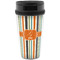 Orange & Blue Stripes Acrylic Travel Mug without Handle (Personalized)