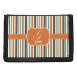 Orange & Blue Stripes Trifold Wallet (Personalized)