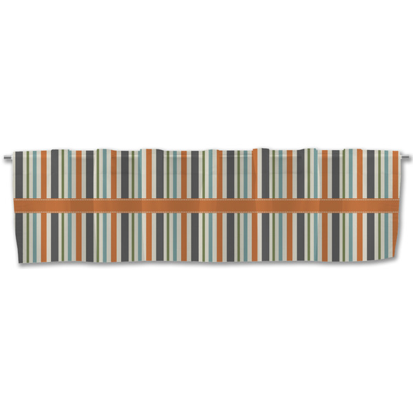 Orange & Blue Stripes Valance - Front