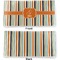 Orange & Blue Stripes Vinyl Check Book Cover - Front and Back