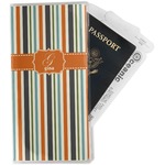 Orange & Blue Stripes Travel Document Holder