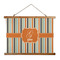 Orange & Blue Stripes Wall Hanging Tapestry - Wide (Personalized)