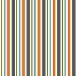 Orange & Blue Stripes Wallpaper & Surface Covering (Water Activated 24"x 24" Sample)