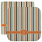 Orange & Blue Stripes Facecloth / Wash Cloth (Personalized)