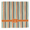 Orange & Blue Stripes Washcloth - Front - No Soap