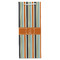 Orange & Blue Stripes Wine Gift Bag - Gloss - Front