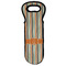 Orange & Blue Stripes Wine Tote Bag (Personalized)