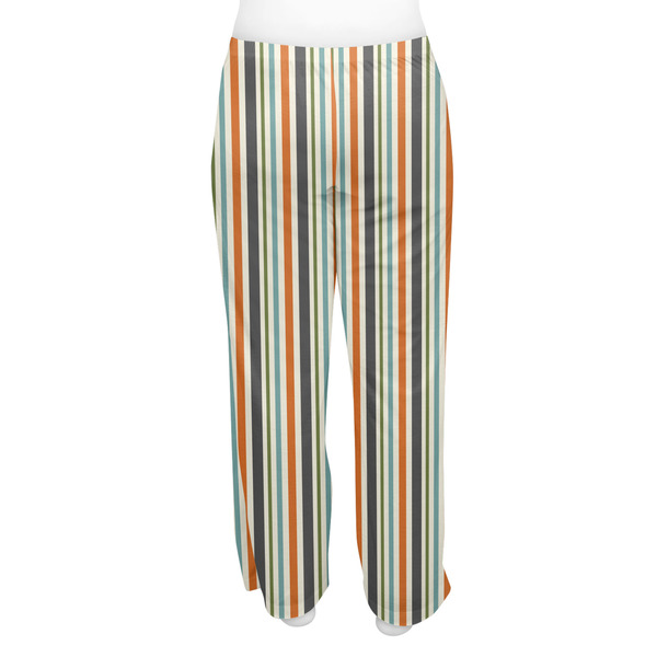 Orange & Blue Stripes Women's Pj on model - Back