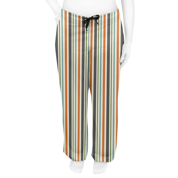 Orange & Blue Stripes Women's Pj on model - Front