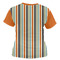 Orange & Blue Stripes Women's T-shirt Back