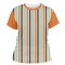 Orange & Blue Stripes Womens Crew Neck T Shirt - Main
