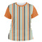 Orange & Blue Stripes Women's Crew T-Shirt - Large