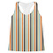 Orange & Blue Stripes Womens Racerback Tank Top - X Small
