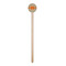 Orange & Blue Stripes Wooden 6" Stir Stick - Round - Single Stick