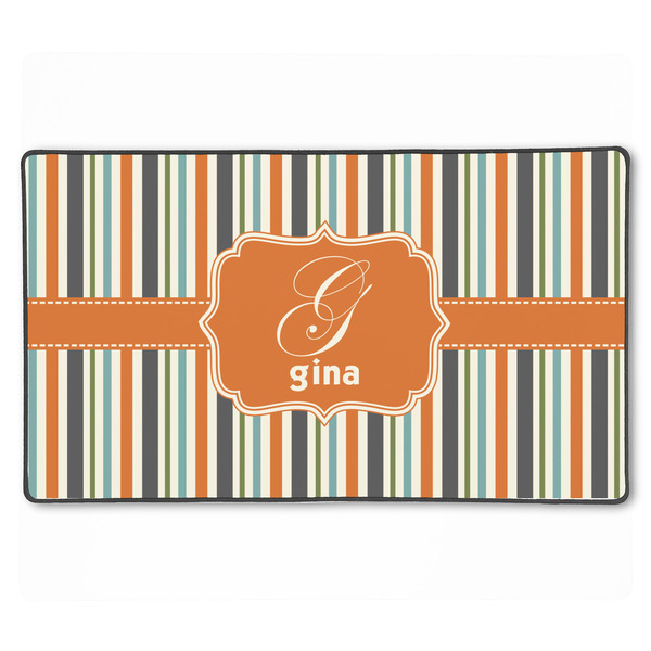 Custom Orange & Blue Stripes XXL Gaming Mouse Pad - 24" x 14" (Personalized)