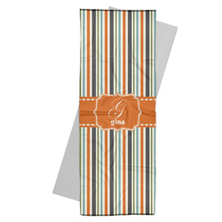 Orange & Blue Stripes Yoga Mat Towel (Personalized)