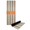 Orange & Blue Stripes Yoga Mat with Black Rubber Back Full Print View