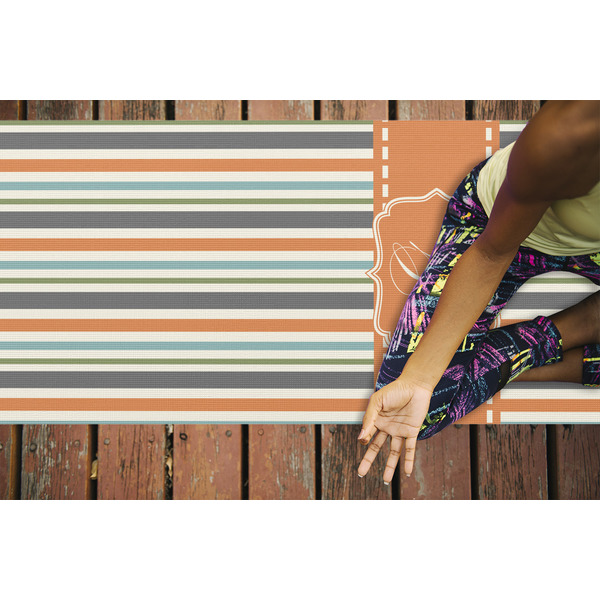Orange & Blue Stripes Yoga Mats - LIFESTYLE