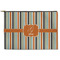 Orange & Blue Stripes Zipper Pouch - Large - 12.5"x8.5" (Personalized)