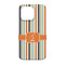 Orange & Blue Stripes iPhone 13 Case - Back