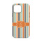 Orange & Blue Stripes iPhone 13 Mini Tough Case - Back