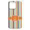 Orange & Blue Stripes iPhone 13 Pro Max Case - Back