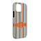 Orange & Blue Stripes iPhone Case - Rubber Lined - iPhone 13 Pro Max (Personalized)